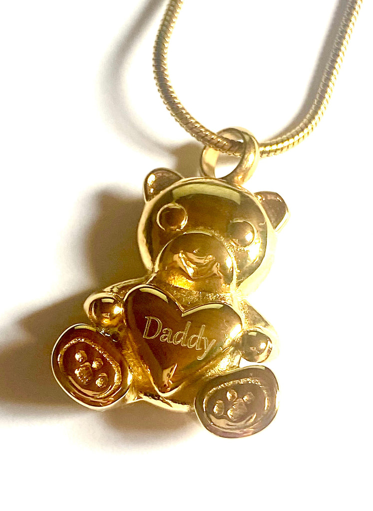 Teddy Bear Pendant and Necklace for Cremation Ashes Keepsake PRAGMA - Cremation Jewellery & Urns  Cremation Jewellery cremation necklace