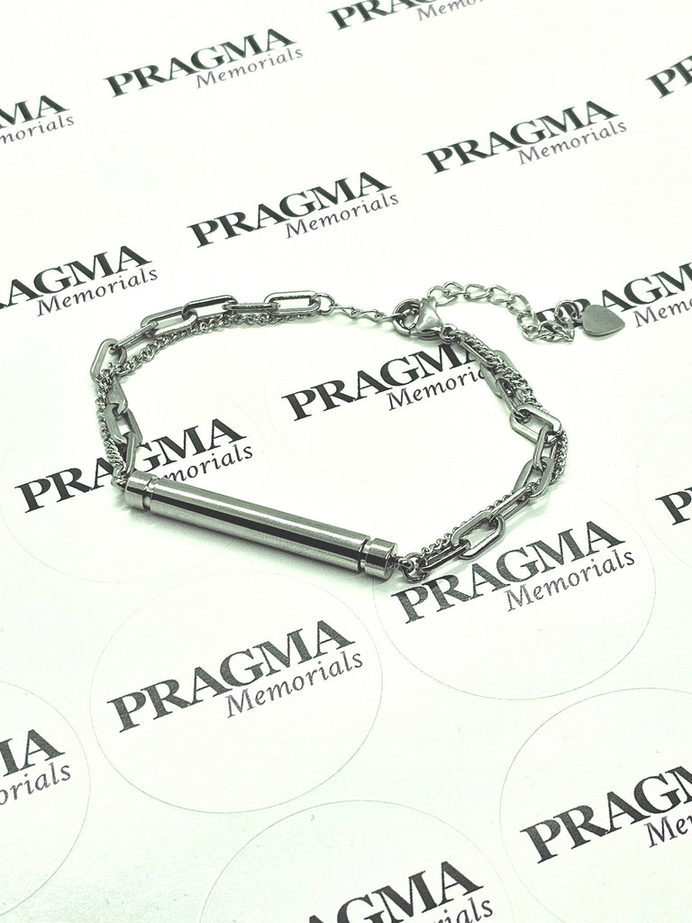 The Serenity - unique customised silver cremation bracelet PRAGMA - Cremation Jewellery & Keepsakes cremation necklace