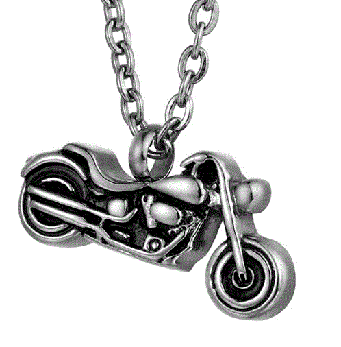 The SoulRider - Motorbike Silver Cremation Necklace for Ashes PRAGMA - Cremation Jewellery & Keepsakes cremation necklace