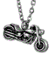 The SoulRider - Motorbike Silver Cremation Necklace for Ashes