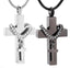 Twin Cross with rhinestones - cremation necklace for ashes