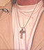 Twin Cross with rhinestones - cremation necklace for ashes PRAGMA - Cremation Jewellery & Keepsakes Cremation Jewellery cremation necklace