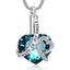 Always in my heart - Blue or Pink Rhinestone Cremation Necklace