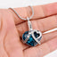 "Always in my heart" Blue Rhinestone - Cremation Necklace - PRAGMA - Cremation Jewellery & Keepsakes