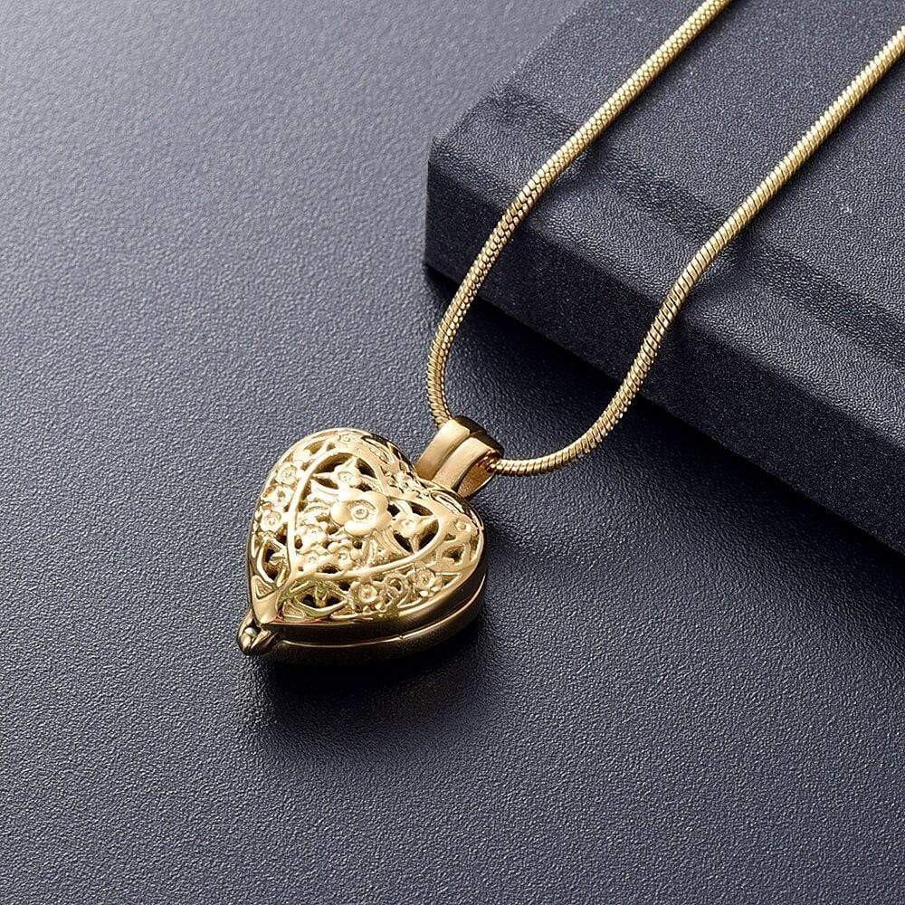 "Always In My Heart" - Gold/Silver Cremation Necklace Pendant - PRAGMA - Cremation Jewellery & Keepsakes