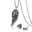 Angel Wing with Rose - Cremation Keepsake Pendant for Ashes - PRAGMA - Cremation Jewellery & Keepsakes