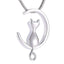 Cat & Moon - Cremation Ashes Pendant & Necklace - PRAGMA - Cremation Jewellery & Keepsakes