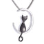 Cat & Moon - Cremation Ashes Pendant & Necklace