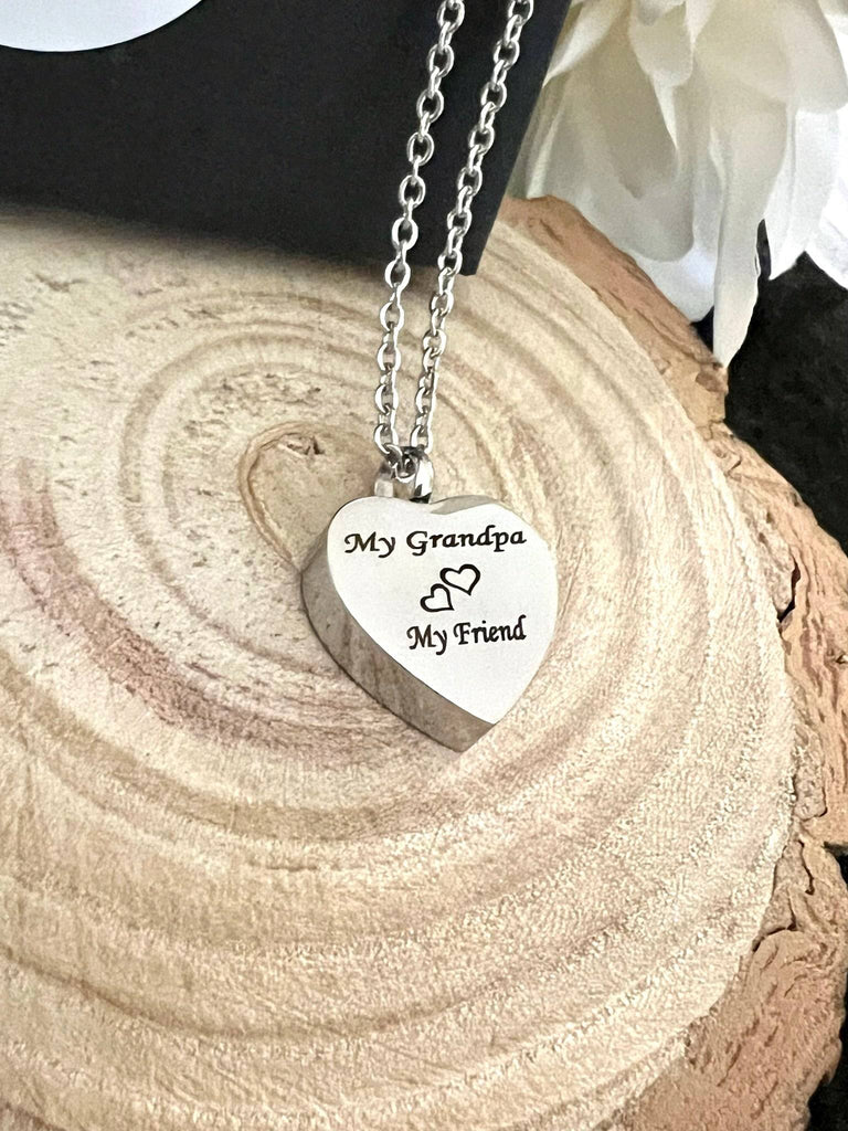 Cremation Jewellery - Family Silver Love Heart - Silver Pendant and Necklace PRAGMA - Cremation Jewellery & Urns  cremation necklace