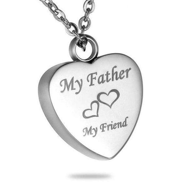 Cremation Jewellery - Family Silver Love Heart - Silver Pendant and Necklace - PRAGMA - Cremation Jewellery & Keepsakes