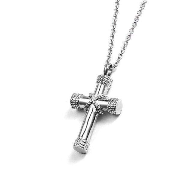Cross (Crucifix) Cremation Pendant for Ashes - PRAGMA - Cremation Jewellery & Keepsakes