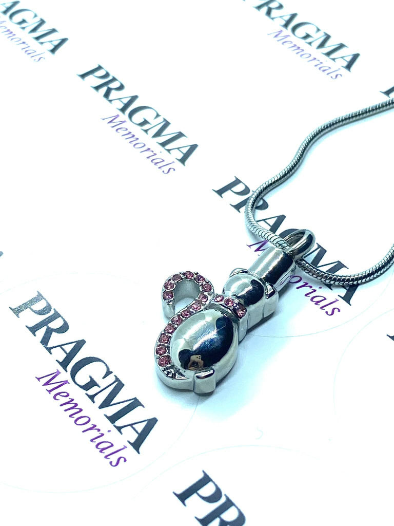 Crystal Cat Ashes Pet Cremation Pendant PRAGMA - Cremation Jewellery & Urns  Cremation Jewellery Silver Crystal cremation necklace