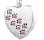 Crystal Paw Print Heart - Cremation Keepsake for Pet Ashes