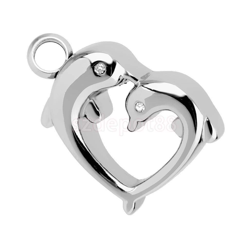 Dolphin Heart - Cremation Pendant & Necklace - PRAGMA - Cremation Jewellery & Keepsakes