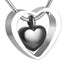 Double Heart Pendant Ashes Necklace - PRAGMA - Cremation Jewellery & Keepsakes