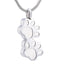 Double Paw Print Pet Ashes Pendant/Necklace - PRAGMA - Cremation Jewellery & Keepsakes