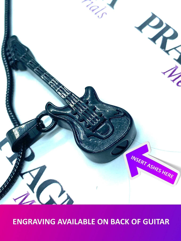 Electric Guitar Cremation Ashes Pendant/Necklace PRAGMA - Cremation Jewellery & Urns  cremation necklace