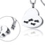 Foot Prints on the Heart Ashes Pendant & Necklace - PRAGMA - Cremation Jewellery & Keepsakes