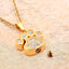 Gold & Crystal Paw Print - Pendant Necklace for Pet Ashes