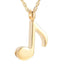 Music Note Ashes Pendant - Gold/Silver/Black - Cremation Jewellery
