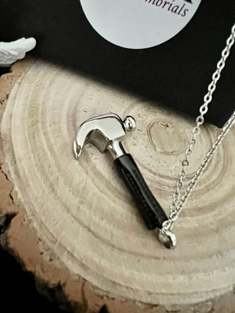 Hammer - Ashes Cremation Pendant PRAGMA - Cremation Jewellery & Keepsakes Cremation Jewellery cremation necklace