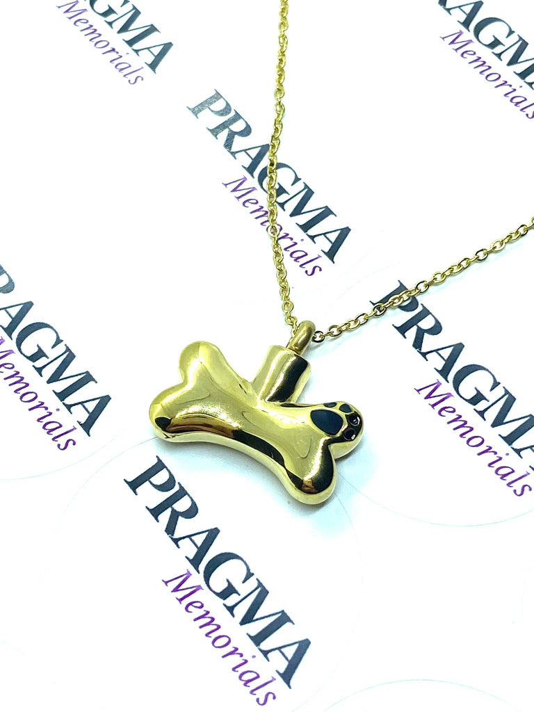 Paw Print Dog Bone Pet Cremation Urn Necklace PRAGMA - Cremation Jewellery & Urns  Cremation Jewellery cremation necklace