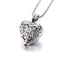 Paw-Print Love Heart - Silver Pet Cremation Pendant & Necklace for Ashes - PRAGMA - Cremation Jewellery & Keepsakes