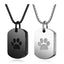 Paw Print Rounded Rectangle - Personalised Cremation Necklace for Pet Ashes