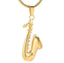 Saxophone Cremation Chain and Pendant for Ashes - PRAGMA - Cremation Jewellery & Keepsakes