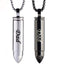 Silver/Black Bullet with Cross - Dad Cremation Pendant