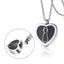 Silver Cat on Heart - Pet Cremation Pendant