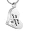 Silver Heart 'My Mum 'Love Always' - Mum Cremation Necklace for Ashes