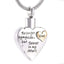 Silver "No longer by my side, but forever in my heart" - Cremation Necklace for Son/Daughter/Brother/Sister/Mum/Dad - PRAGMA - Cremation Jewellery & Keepsakes