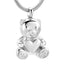 Teddy Bear Pendant and Necklace for Cremation Ashes Keepsake