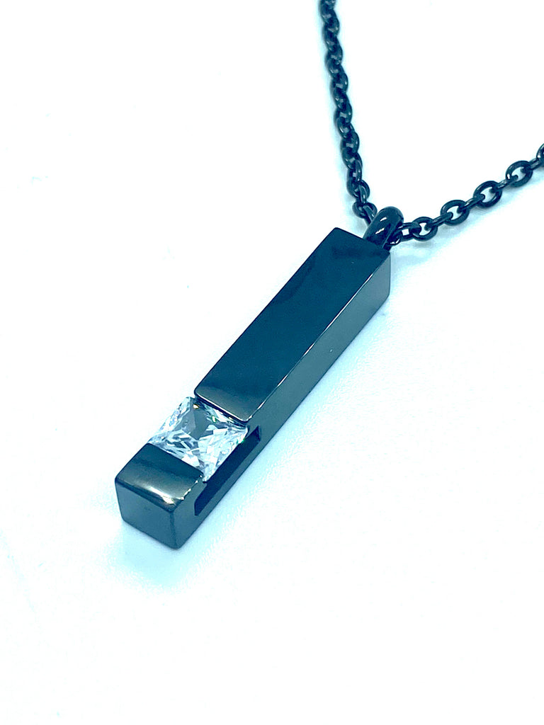 The Eternal Spark - Cremation Pendant Urn for Ashes PRAGMA - Cremation Jewellery & Keepsakes Black cremation necklace