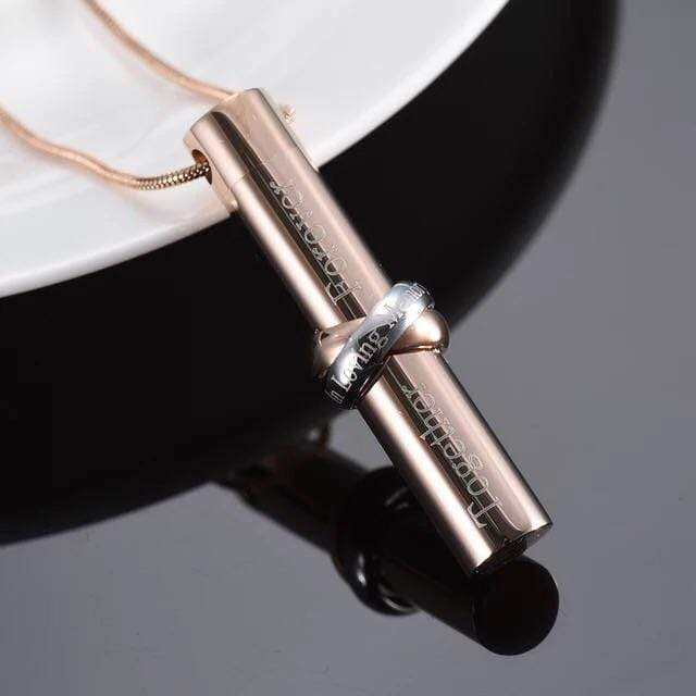 ‘Together Forever’ Ashes Cylinder Pendant - PRAGMA - Cremation Jewellery & Keepsakes